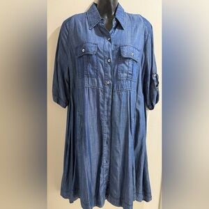 🌟Just Leaving Blue Denim Shirt Dress for Women Size M - NWOT